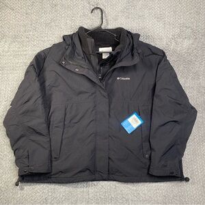 Columbia Womens Laurelwoods II Interchange Hooded Jacket Black Size 2X (XXL NWTS